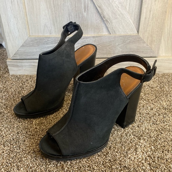Lord & Taylor Nubuck Leather Heeled Sandal Bootie Shootie 6 - Picture 2 of 14